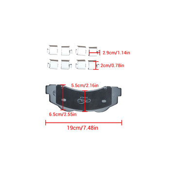 MMOMOTORSPORT Front & Rear Ceramic Brake Pads for 2012-2020 Ford F-150 F150